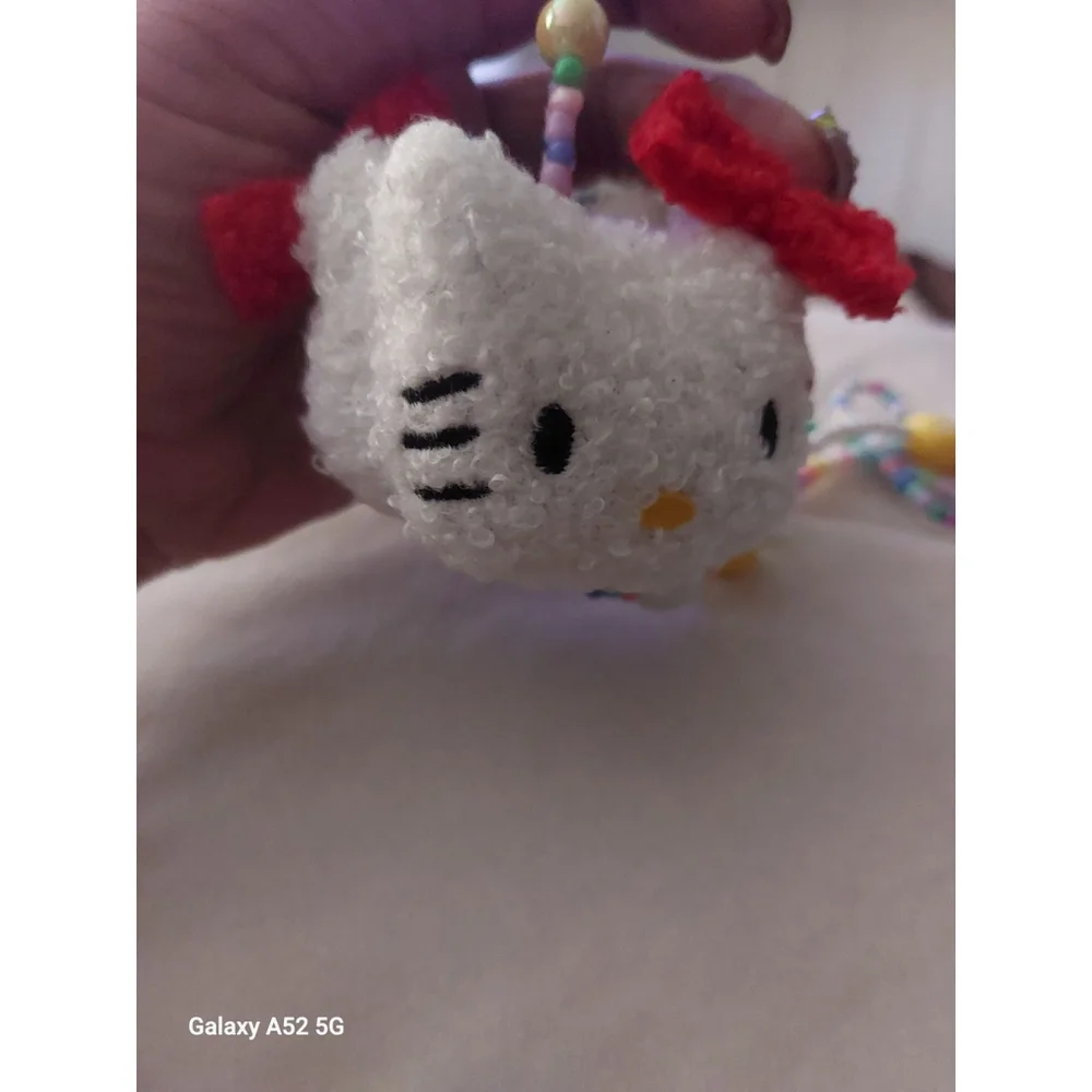 Double head Hello Kitty Keychain or Handbag chain with M&M chain